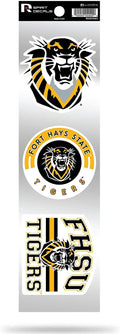 Fort Hays State Tigers FHSU Triple Retro Throwback Spirit Decals Flat Vinyl Auto Home Sticker Sheet University of