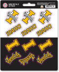University of Idaho Vandals 12-Piece Mini Decal Sticker Set, 5x6 Inch Sheet, Gift for football fans for any hard surfaces around home, automotive, personal items