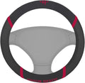 Houston Rockets Steering Wheel Cover Premium Embroidered Black 15 Inch