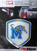 University of Memphis Tigers High Intensity Reflector, Shield Shape, Raised Decal Sticker, 2.5x3.5 Inch, Home or Auto, Full Adhesive Backing