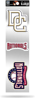 Washington Nationals Triple Retro Throwback Spirit Decals Flat Vinyl Auto Home Sticker Sheet Baseball