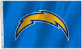 Los Angeles Chargers Premium 3x5 Feet Flag Banner, Powder Blue Design, Metal Grommets, Outdoor Use, Single Sided