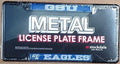 Georgia Southern Golden Eagles SD Deluxe BLACK Metal License Plate Frame Tag Cover University of