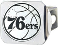 Philadelphia 76ers Hitch Cover Solid Metal with Raised Chrome Metal Emblem 2" Square Type III