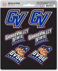 Grand Valley State University Lakers 6-Piece Decal Sticker Set, 5x6 Inch Sheet, Gift for football fans for any hard surfaces around home, automotive, personal items