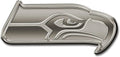 Seattle Seahawks Solid Metal Auto Emblem Antique Nickel Design