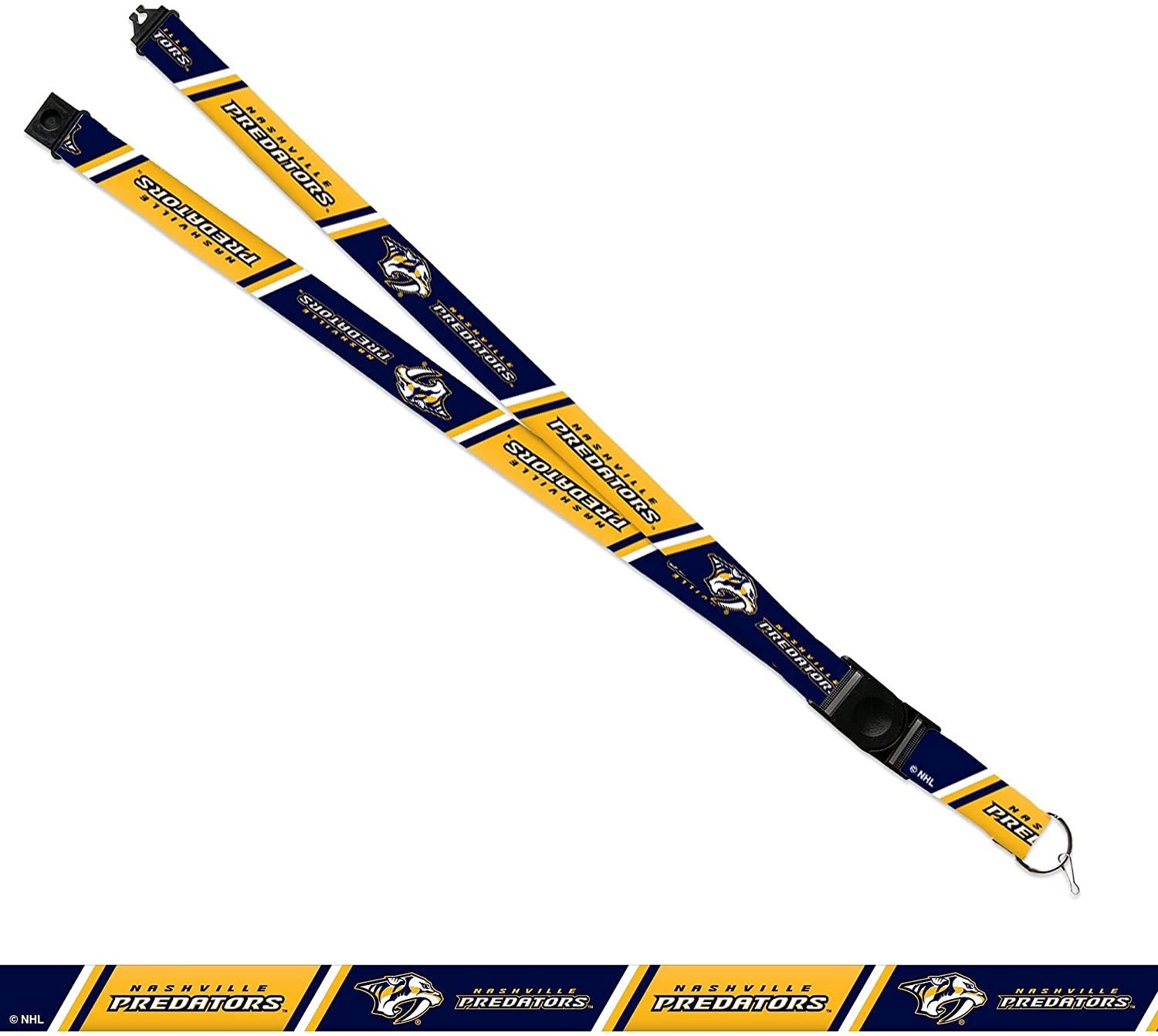 Nashville Predators Lanyard Keychain Safety Breakaway Double Sided