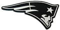 New England Patriots Auto Emblem, Silver Chrome Color, Raised Molded Shape Cut Plastic, Adhesive Tape Backing