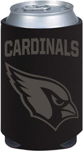 Arizona Cardinals 2-Pack Tonal Black Design 12oz CAN Neoprene Beverage Insulator Holder Football