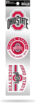 Ohio State Buckeyes 3 Piece Retro Spirit Decals Premium Throwback Stickers