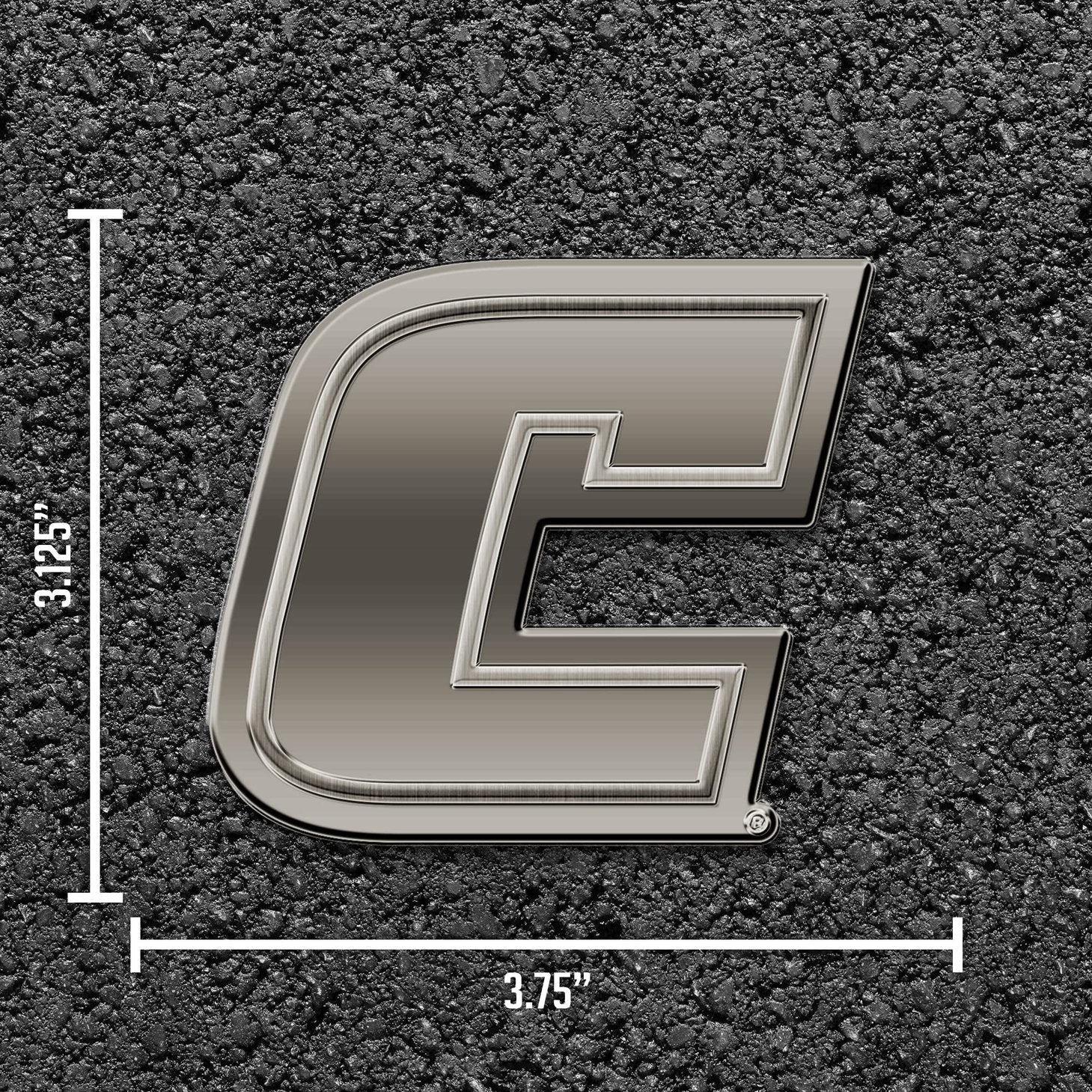 Rico Industries NCAA Tennessee-Chattanooga Mocs Antique Auto Emblem Antique Nickel Auto Emblem for Car/Truck/SUV