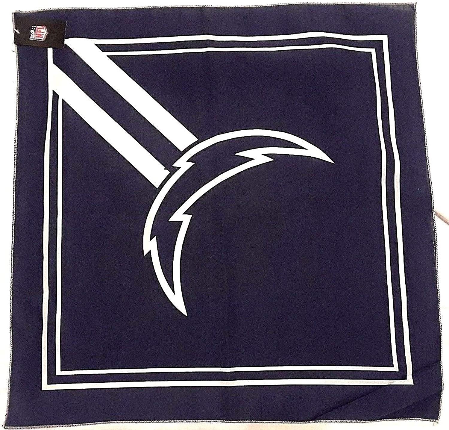 Los Angeles Chargers Bandana, 21x21 Inch, Lightweight, Traditional, Fandana Headband Ninja
