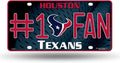 Houston Texans #1 Fan Metal License Plate Tag Aluminum Novelty 12x6 Inch
