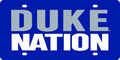 Duke University Blue Devils Premium Laser Cut Tag License Plate, nation, Mirrored Acrylic Inlaid, 6x12 Inch