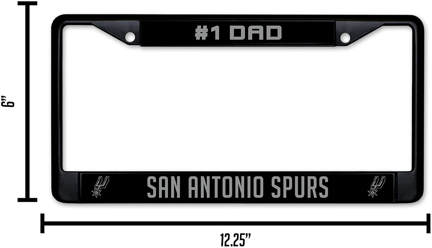 Miami Heat Black Metal License Plate Frame Chrome Tag Cover 6x12 Inch