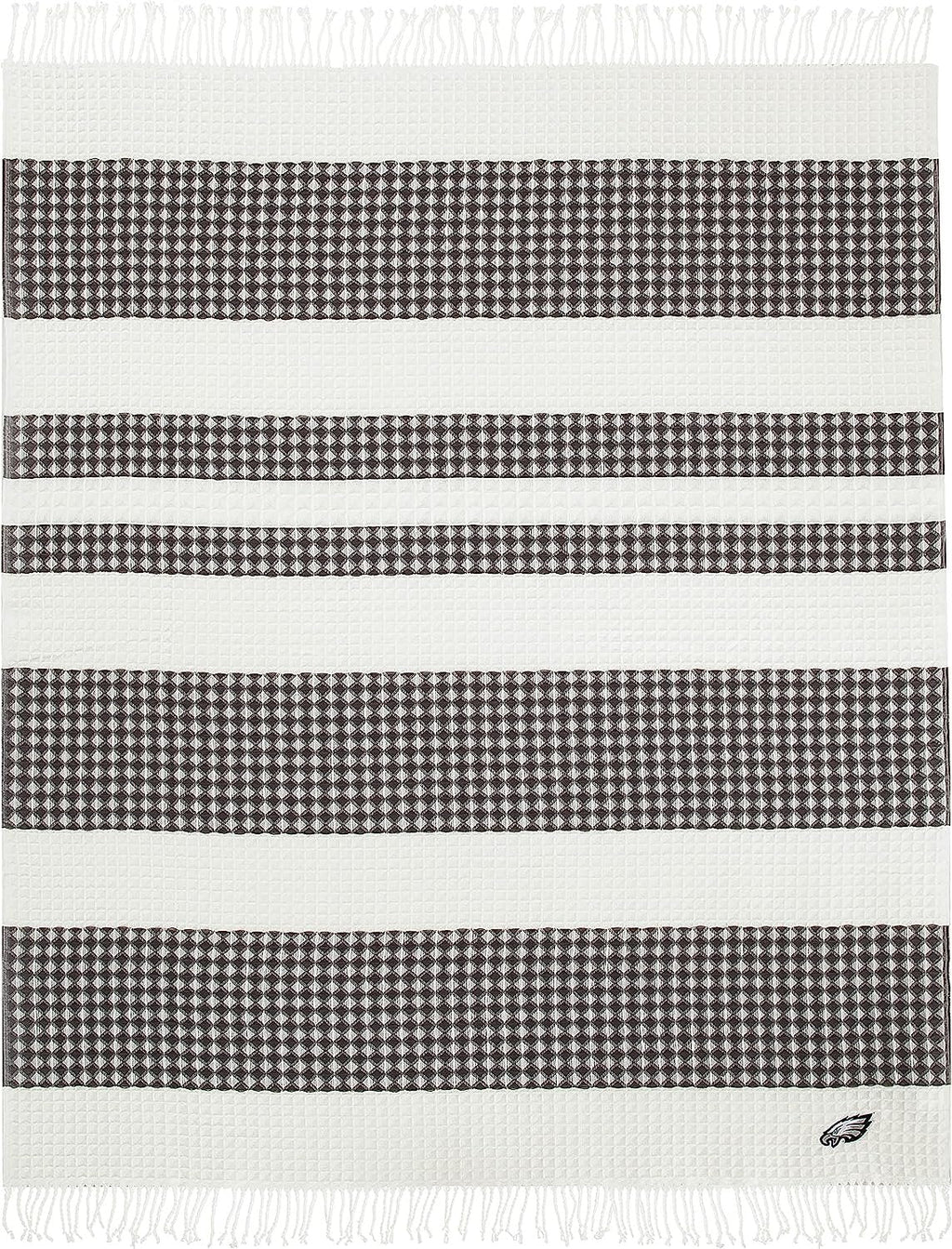 Philadelphia Eagles Throw Blanket Waffle Weave Jacquard, 50x60 Inch, Unisex-Adult, 100% Acrylic