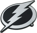 Tampa Bay Lightning Solid Metal Chrome Raised Auto Emblem