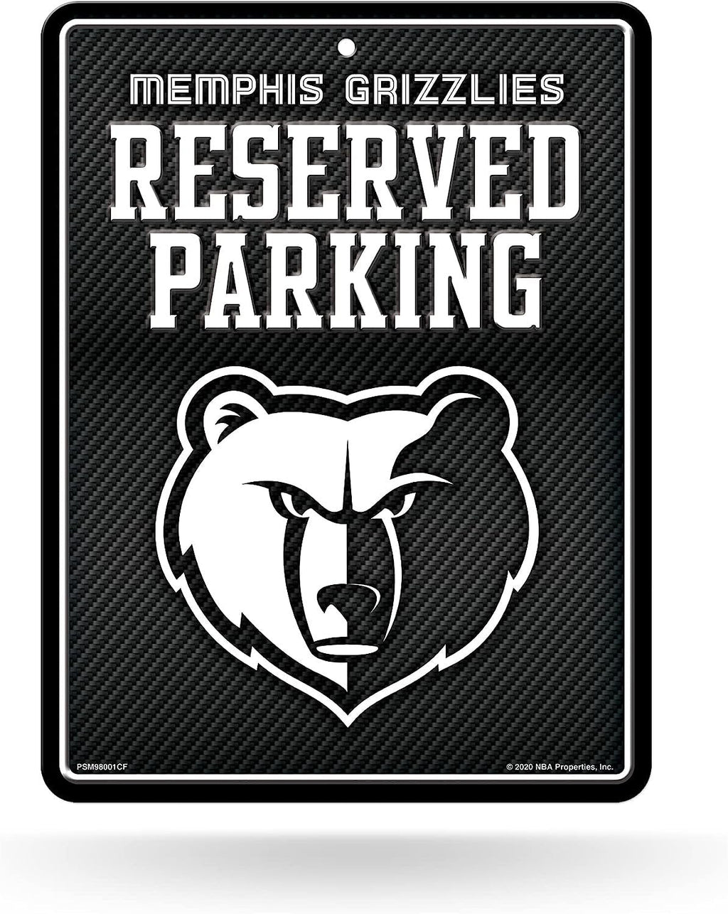 Memphis Grizzlies Metal Parking Sign, Carbon Fiber Design 8.5x11 Inch