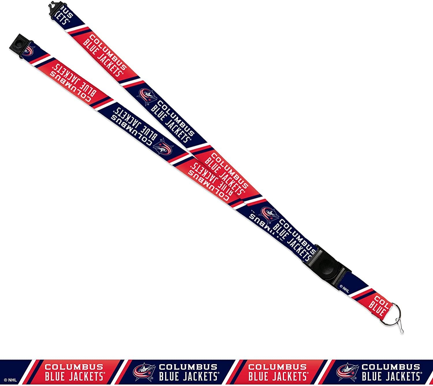 Columbus Blue Jackets Lanyard Keychain Safety Breakaway Double Sided
