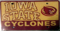 Iowa State University Cyclones Premium Laser Tag License Plate, Acrylic, Printed, 12x6 Inch
