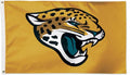 Jacksonville Jaguars Premium 3x5 Feet Flag Banner, Gold Design, Metal Grommets, Outdoor Use, Single Sided