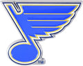 St Louis Blues Premium Solid Metal Raised Auto Emblem, Shape Cut, Adhesive Backing