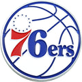 Philadelphia 76ers Premium Solid Metal Color Chrome Auto Emblem Decal