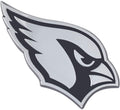 Arizona Cardinals Premium Solid Metal Raised Auto Emblem, Shape Cut, Adhesive Backing