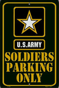 Army Soldier Parking Green Large 12"x18" Metal Parking Sign Embossed Room Wall US United States Military