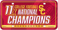 USC Trojans Metal Auto Tag License Plate, 11-Time Champions, 6x12 Inch, University of Southern California