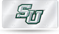 Stetson University Hatters Premium Laser Cut Tag License Plate, Mirrored Acrylic Inlaid, 12x6 Inch