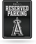 Los Angeles Angels Metal Parking Novelty Wall Sign 8.5 x 11 Inch Carbon Fiber Design