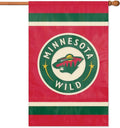 Minnesota Wild Banner Flag Embroidered Premium 2-sided 28x44 Outdoor Football