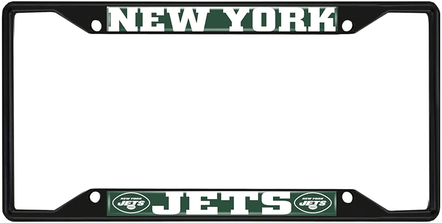 Fanmats NFL New York Jets Black Metal License Plate Frame
