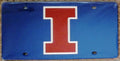 University of Illinois Illini Premium Laser Cut Tag License Plate, Mirrored Acrylic Inlaid, Blue, 12x6 Inch