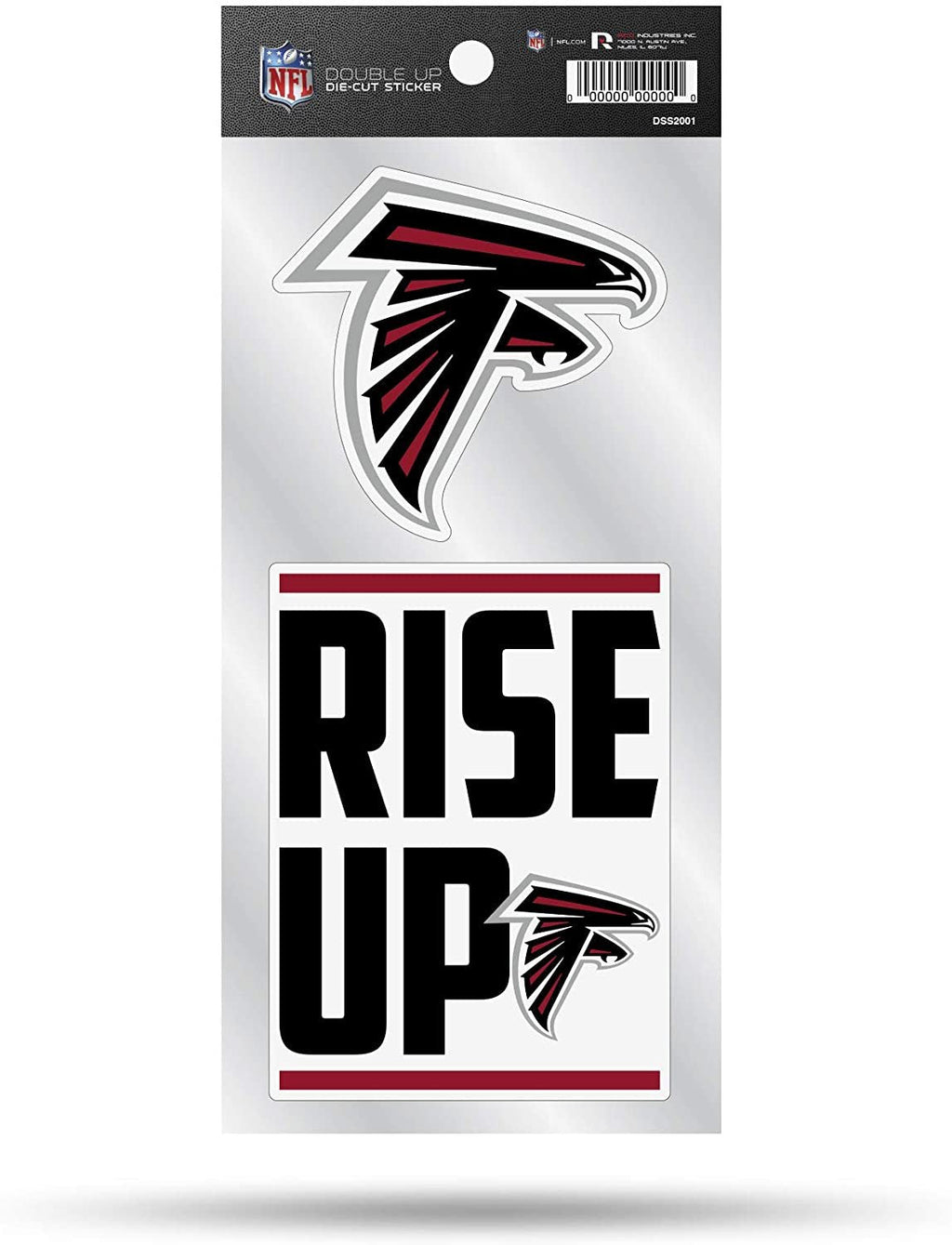 Atlanta Falcons Double Up Die Cut 2-Piece Sticker Sheet