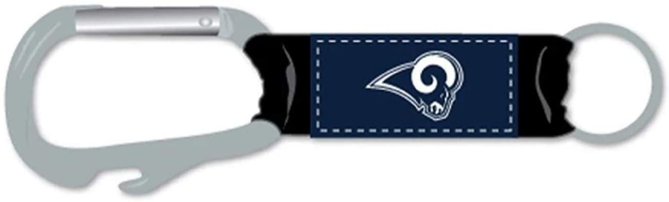 Los Angeles Rams Premium Carabiner Clip Keychain Bottle Opener Combo Football