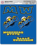 Morehead State University Eagles 6-Piece Decal Sticker Set, 5x6 Inch Sheet, Gift for football fans for any hard surfaces around home, automotive, personal items