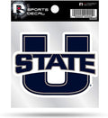 Utah State Aggies Premium 4x4 Decal with Clear Backing Flat Vinyl Auto Home Sticker University of