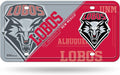 University of New Mexico Lobos Metal Auto Tag License Plate, Split Design, 6x12 Inch