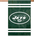 New York Jets Double Sided Banner Flag Embroidered Applique 44x28 Inch
