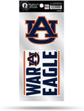 Auburn University Tigers 2-Piece Double Up Die Cut Sticker Decal Sheet, 4x8 Inch