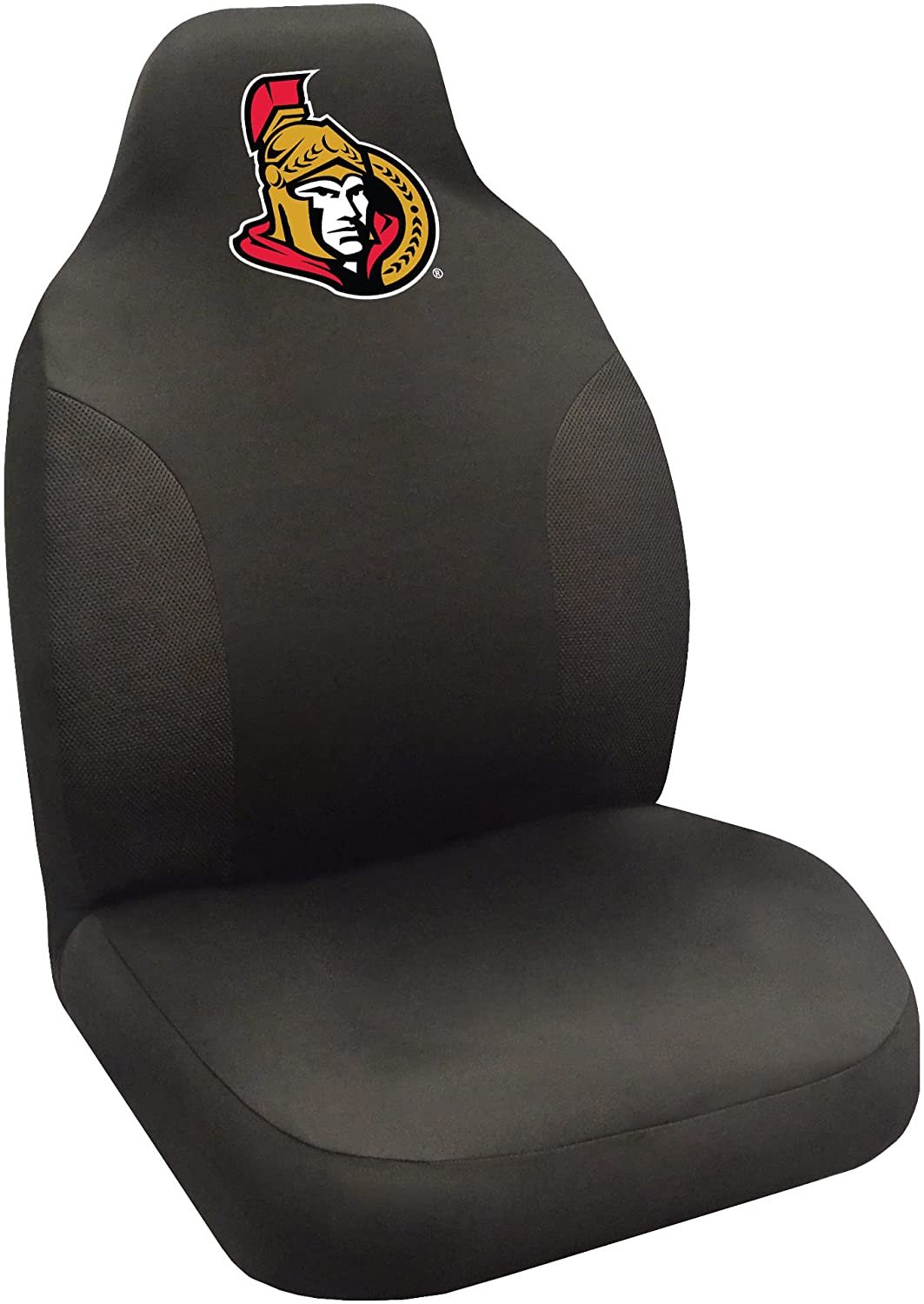 FANMATS Ottawa Senators Seat Cover Black Embroidered Bucket Seat Elastic