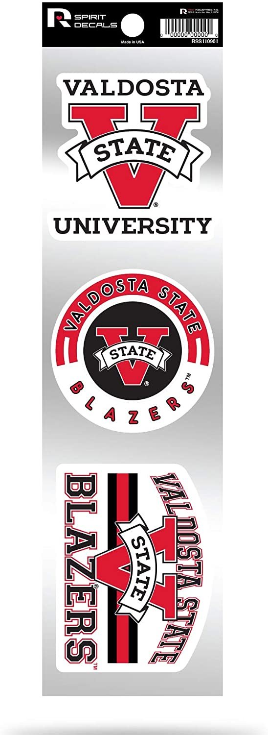 Valdosta State Blazers Triple Retro Throwback Spirit Decals Flat Vinyl Auto Home Sticker Sheet University of