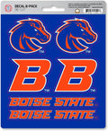 Boise State University Broncos 6-Piece Decal Sticker Set, 5x6 Inch Sheet, Gift for football fans for any hard surfaces around home, automotive, personal items