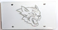 University of California Chico Wildcats Premium Laser Cut Tag License Plate, Football Design, Mirrored Acrylic Inlaid, 12x6 Inch
