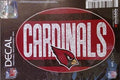 Arizona Cardinals 5"x7" VINTAGE Repositionable Vinyl Decal Auto Home Football