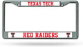 Texas Tech University Red Raiders Premium Metal License Plate Frame Chrome Tag Cover, 12x6 Inch