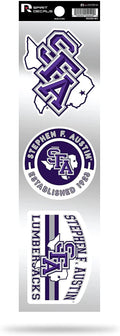 Stephen F Austin State University Lumberjacks Retro Decal Sticker Sheet 3-Piece