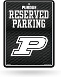 Purdue University Boilermakers Metal Parking Novelty Wall Sign 8.5 x 11 Inch Carbon Fiber Design